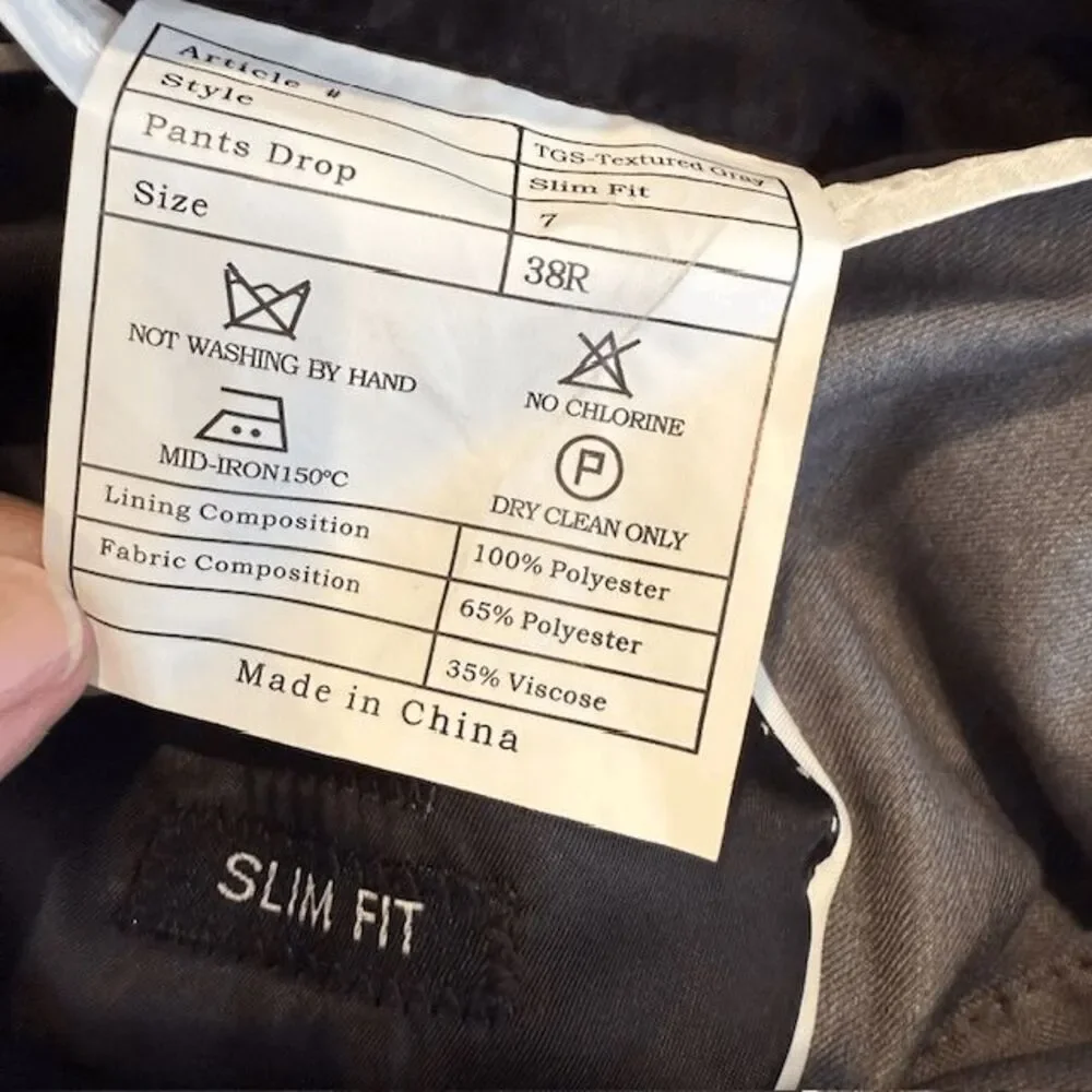 NWT The Suit‎ Shop Textured Gray Suit Jacket Slim Size 38 R